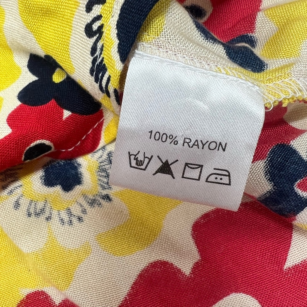 Pretty Vacant Floral Retro Swing Dress Size 12 Yellow and Red - Picture 11 of 15